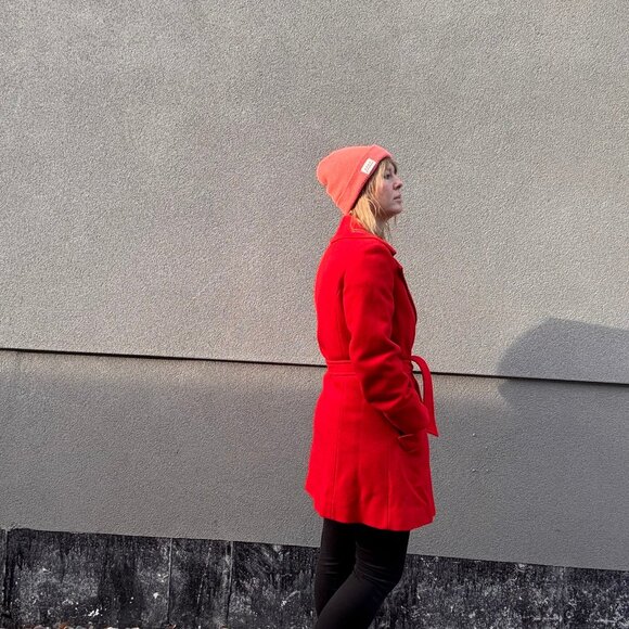 VTG Red Pendleton Wool Classic Trench Coat - Picture 3 of 10